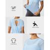 image:imageKSwiss Womens Open Back Workout Tops  Sheer Lightweight Yoga Athletic Gym Cover Up Loose Fit ShirtBlue