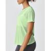 image:imageKSwiss Womens Open Back Workout Tops  Sheer Lightweight Yoga Athletic Gym Cover Up Loose Fit ShirtGreen