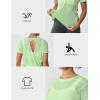 image:imageKSwiss Womens Open Back Workout Tops  Sheer Lightweight Yoga Athletic Gym Cover Up Loose Fit ShirtGreen