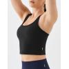 image:imageKSwiss Womens Racerback Crop Tank Top with Builtin Padding  Longline Sports Bra for Workout Yoga GymBlack