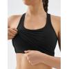 image:imageKSwiss Womens Racerback Crop Tank Top with Builtin Padding  Longline Sports Bra for Workout Yoga GymBlack
