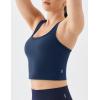 image:imageKSwiss Womens Racerback Crop Tank Top with Builtin Padding  Longline Sports Bra for Workout Yoga GymBlue