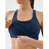 image:imageKSwiss Womens Racerback Crop Tank Top with Builtin Padding  Longline Sports Bra for Workout Yoga GymBlue