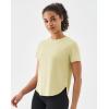 image:imageKSwiss Workout Tops for Women  Short Sleeve Loose Yoga TShirts Breathable Running Athletic Tee ShirtsYellow