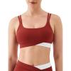 image:imageKSwiss CICLO Fiber Sports Bras for Women  Scoop Neck Thin Straps Padded Yoga Bras Medium Support Workout Gym TopsRedBlack