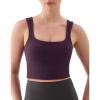 image:imageKSwiss Crop Tank Tops for Women  Square Neck Longline Sports Bras PaddedPurple