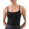 image:imageKSwiss Crop Tops for Women  Adjustable Thin Straps Square Neck Padded Sports BraBlack