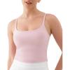 image:imageKSwiss Crop Tops for Women  Adjustable Thin Straps Square Neck Padded Sports BraPink