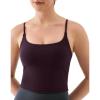 image:imageKSwiss Crop Tops for Women  Adjustable Thin Straps Square Neck Padded Sports BraPurple