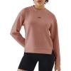 image:imageKSwiss Cropped Sweatshirts for Women  Crewneck Pullover Sweatshirt Long Sleeve Workout Crop Tops Soft and LightweightDeep Brown