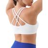 image:imageKSwiss Sports Bras for Women  Light Impact CrossBack Thin Straps Yoga Athletic TopsWhite