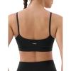 image:imageKSwiss Sports Bras for Women  Thin Straps U Back Light Impact Strappy Wireless Padded Yoga Workout Gym TopsBlack