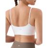 image:imageKSwiss Sports Bras for Women  Thin Straps U Back Light Impact Strappy Wireless Padded Yoga Workout Gym TopsWhite