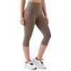 image:imageKSwiss Womens 16 Capri Leggings  No Front Seam Soft Stretchy High WaistBrown