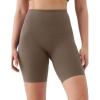 image:imageKSwiss Womens 8 Biker Shorts  No Front Seam Compression Stretchy High Waist Workout Gym Running ShortsBrown