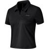 image:imageKSwiss Womens Crop Golf Shirt  Short Sleeve with Zip Up Quick Dry Stretch Tennis Collared Polo Shirts for Women TopsBlack