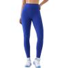 image:imageKSwiss Womens Leggings No Front Seam  Soft Stretchy High Waist Yoga Workout Pants Gym CasualBlue