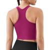 image:imageKSwiss Womens Racerback Crop Tank Top with Builtin Padding  Longline Sports Bra for Workout Yoga GymPink
