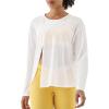 image:imageKSwiss Womens Wrap Tie Top  Long Sleeve Self Tie Tops  Relax Fit Crew Neck Workout Tops for Pilates Yoga GymWhite