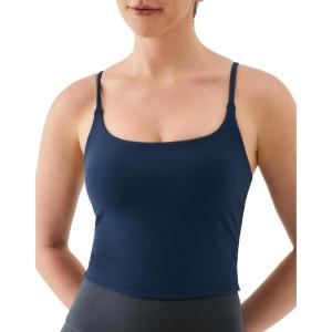 image:imageKSwiss Crop Tops for Women  Adjustable Thin Straps Square Neck Padded Sports BraBlue