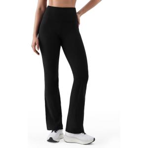 image:imageKSwiss Flare Leggings for Women  Soft Stretchy High Waist Yoga Pants Workout Gym CasualBlack