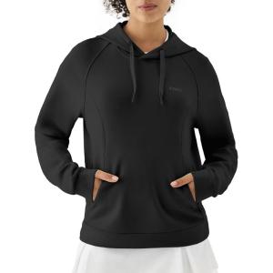 image:imageKSwiss Hoodies for Women  Long Sleeve Pullover Hooded Sweatshirt with Pocket Casual Athletic Workout TopBlackBlack