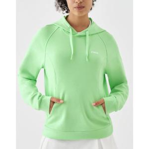 image:imageKSwiss Hoodies for Women  Long Sleeve Pullover Hooded Sweatshirt with Pocket Casual Athletic Workout TopGreenWht