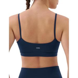 image:imageKSwiss Sports Bras for Women  Thin Straps U Back Light Impact Strappy Wireless Padded Yoga Workout Gym TopsBlue