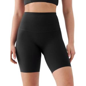 image:imageKSwiss Womens 8 Biker Shorts  No Front Seam Compression Stretchy High Waist Workout Gym Running ShortsBlack