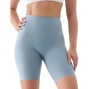 image:imageKSwiss Womens 8 Biker Shorts  No Front Seam Compression Stretchy High Waist Workout Gym Running ShortsBlue