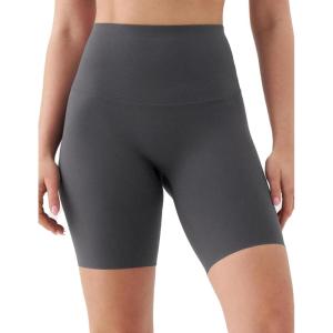 image:imageKSwiss Womens 8 Biker Shorts  No Front Seam Compression Stretchy High Waist Workout Gym Running ShortsGray