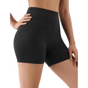 image:imageKSwiss Womens Biker Shorts  4 High Waisted No Front Seam Stretchy Soft Yoga Gym Workout ShortsBlack