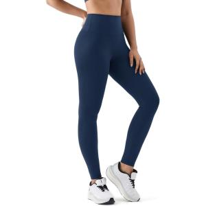 image:imageKSwiss Womens Leggings No Front Seam  Soft Stretchy High Waist Yoga Workout Pants Gym CasualDark Blue