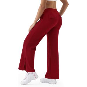image:imageKSwiss Womens Sweatpants Wide Leg  High Waisted Pants with Pockets Modal Casual Lounge Travel Long PantsRed