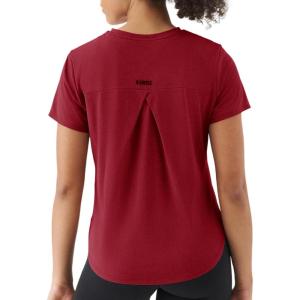 image:imageKSwiss Workout Tops for Women  Short Sleeve Loose Yoga TShirts Breathable Running Athletic Tee ShirtsRed