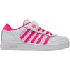 image:imageKSwiss Kids Court Palisades Strap SneakerWhiteHot Pink