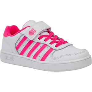 image:imageKSwiss Kids Court Palisades Strap SneakerWhiteHot Pink