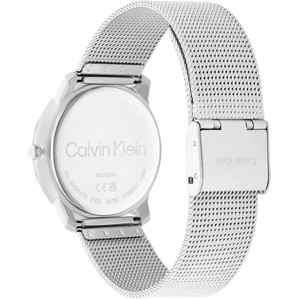 Calvin Klein CK Iconic  Mens and Womens Quartz Wristwatch  Stainless Steel Bracelet  Water Resistant 3 ATM30 Meters  Premium Fashion Timepiece for Every Occasion  32mm 35mm 40mmArgent