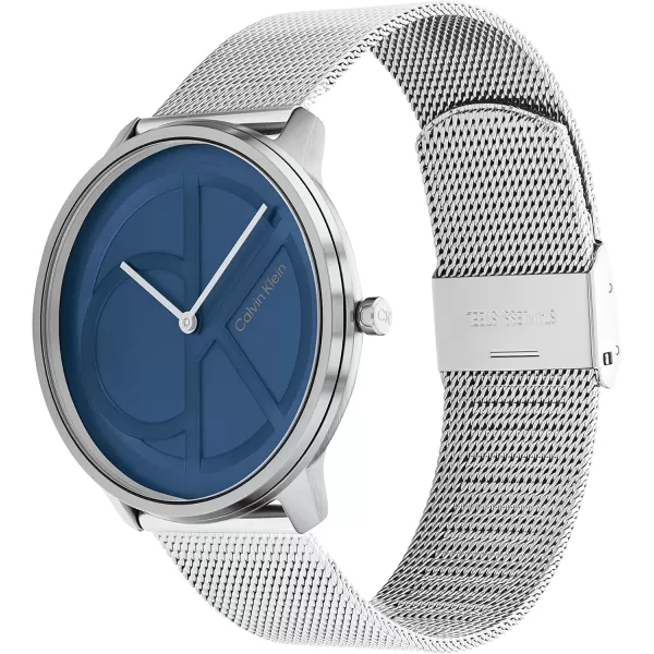 Calvin Klein CK Iconic  Mens and Womens Quartz Wristwatch  Stainless Steel Bracelet  Water Resistant 3 ATM30 Meters  Premium Fashion Timepiece for Every Occasion  32mm 35mm 40mmSilverBlue