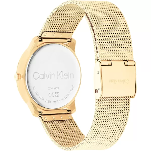 Calvin Klein CK Iconic  Mens and Womens Quartz Wristwatch  Stainless Steel Bracelet  Water Resistant 3 ATM30 Meters  Premium Fashion Timepiece for Every Occasion  32mm 35mm 40mmGold Plated