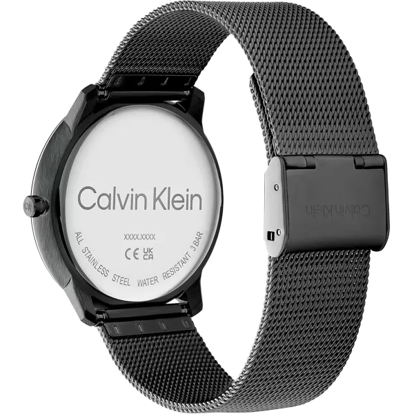 Calvin Klein CK Iconic  Mens and Womens Quartz Wristwatch  Stainless Steel Bracelet  Water Resistant 3 ATM30 Meters  Premium Fashion Timepiece for Every Occasion  32mm 35mm 40mmBlack