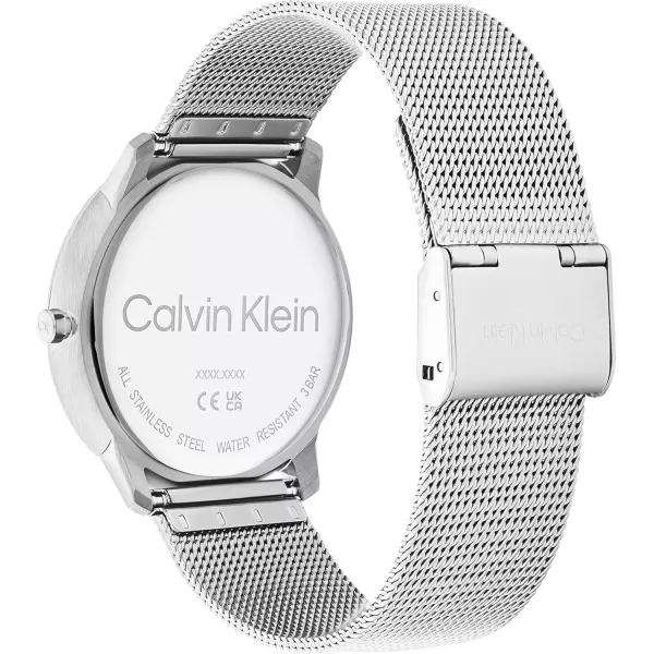 Calvin Klein CK Iconic  Mens and Womens Quartz Wristwatch  Stainless Steel Bracelet  Water Resistant 3 ATM30 Meters  Premium Fashion Timepiece for Every Occasion  32mm 35mm 40mmSilverBlue