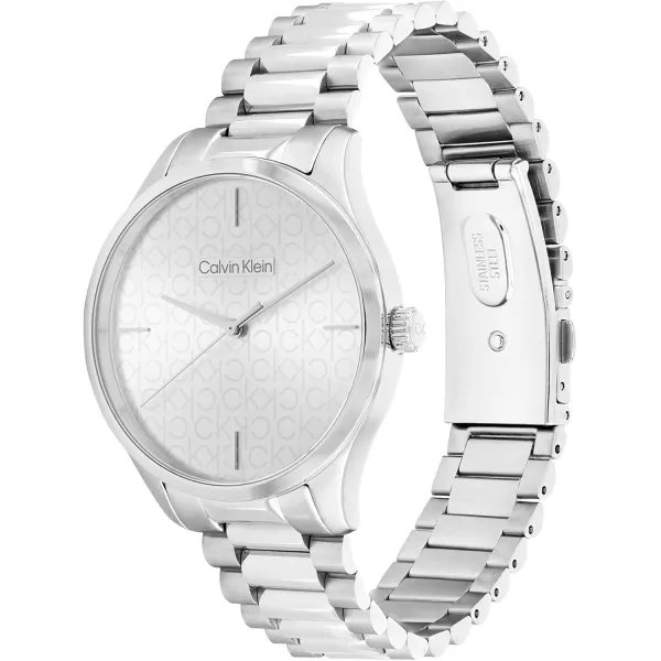 Calvin Klein Iconic Stainless Steel 35 MM Case Watch with TT Bracelet Model 25200168