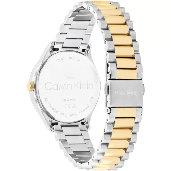 Calvin Klein Iconic Two Tone 35 MM Case Watch with TT Bracelet Model 25200167