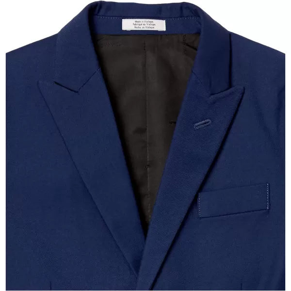 Calvin Klein Boys BiStretch Blazer Suit Jacket 2Button Single Breasted Closure Buttoned Cuffs amp Front Flap PocketsBright Blue