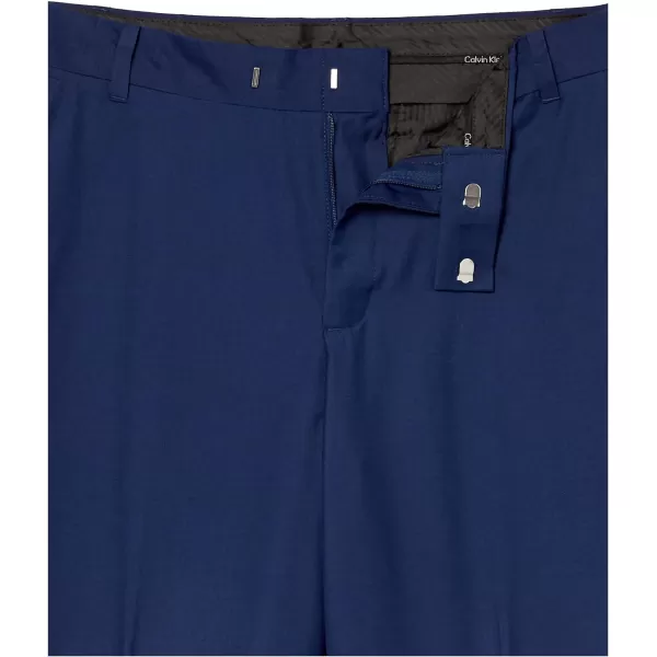 Calvin Klein Boys FlatFront BiStretch Dress Pant Straight Leg Fit Belt Loops amp Front PocketsBright Blue