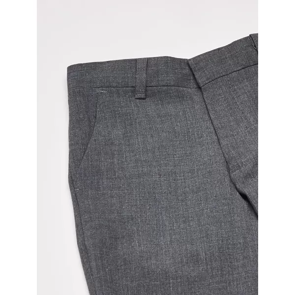 Calvin Klein Boys FlatFront BiStretch Dress Pant Straight Leg Fit Belt Loops amp Front PocketsGrey Heather