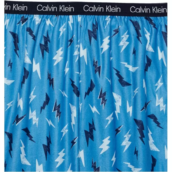 Calvin Klein Boys Long Sleeve Tee amp Plaid Jogger Pajama SetCalvin Bolt Toss Blue