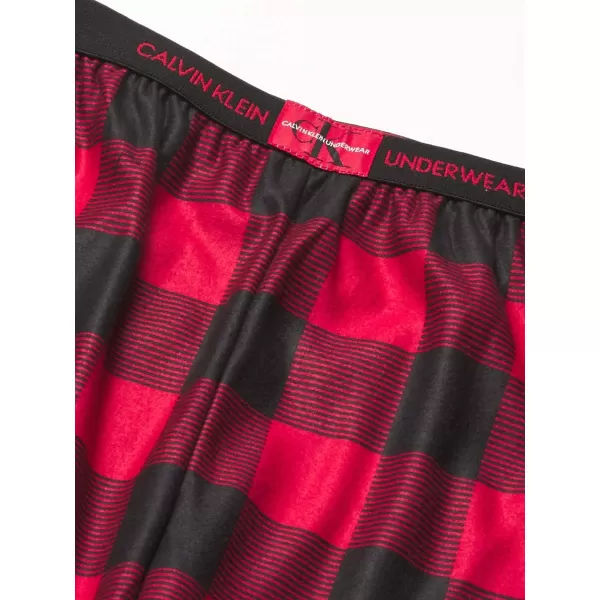 Calvin Klein Boys Long Sleeve Tee amp Plaid Jogger Pajama SetTemper  Red Black Buffalo Plaid