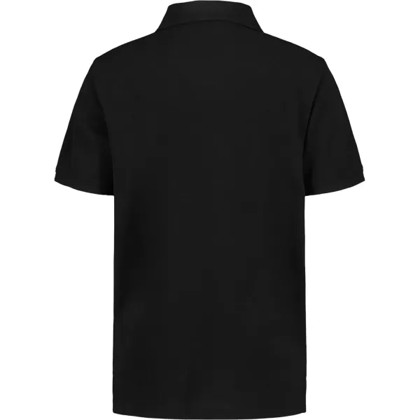 Calvin Klein Boys Short Sleeve Micro Pique Graphic PoloGhost Black